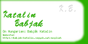 katalin babjak business card