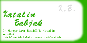 katalin babjak business card